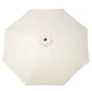 3m Ivory Brushed Aluminium Crank and Tilt Parasol