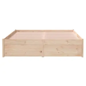 Berkfield Bed Frame Solid Wood 120x190 cm Small Double