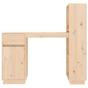 Berkfield Desk 110x53x117 cm Solid Wood Pine