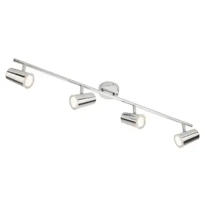 Litecraft Trisha Chrome 4 Light Bathroom Ceiling Spotlight Bar