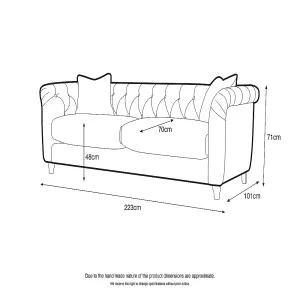 Sofas Express Carlton Mushroom Brown Velvet  3 Seater Sofa