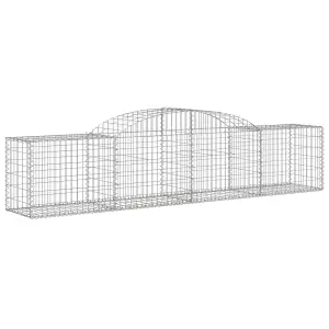 Berkfield Arched Gabion Baskets 15 pcs 300x50x60/80 cm Galvanised Iron