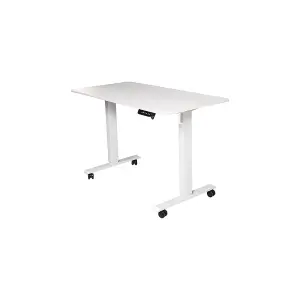 Height Adjustable White Electric Desk Stand Up Desk for Home & Office