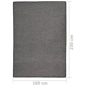 Outdoor Flatweave Rug 160x230 cm Grey