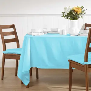 Homescapes Blue Tablecloth 178 x 300 cm