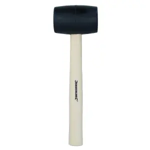 16oz Heavy Duty Rubber Mallet Hammer Wooden Soft Grip Handle Non Marking