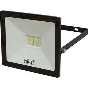 Extra Slim Floodlight with Wall Bracket - 20W SMD LED - IP65 Rated - 1700 Lumens