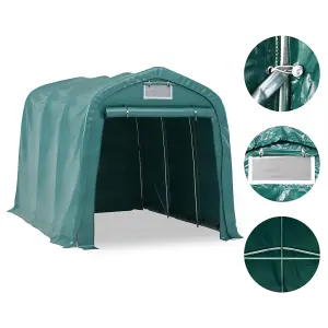 Berkfield Garage Tent PVC 2.4x3.6 m Green