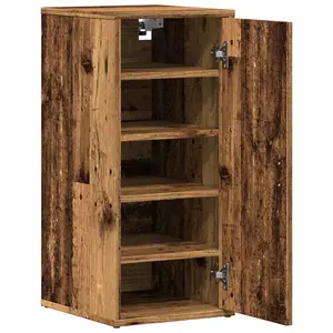 Berkfield Shoe Cabinet Old Wood 32x35x70 cm Engineered Wood