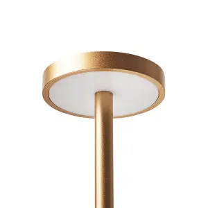 Wireless Metal Table Lamp Gold LIZANDRO