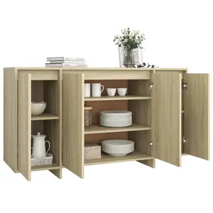 Gelula Sideboard 135 x 41 x 75 cm Engineered Wood Sonoma Oak