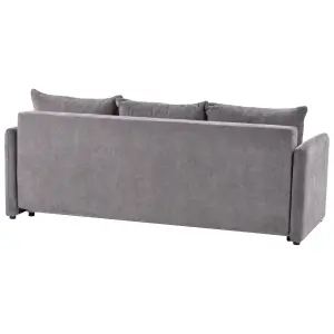 Beliani Traditional Sofa Bed HOLSEN Brown Fabric