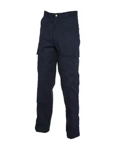 Uneek - Unisex Cargo Trouser with Knee Pad Pockets Long - 65% Polyester 35% Cotton - Navy - Size 30