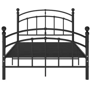 Berkfield Bed Frame Black Metal 120x200 cm