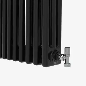 Vertical Black Triple Column Radiator (H) 1500mm x (W) 290mm, 4361 BTU.