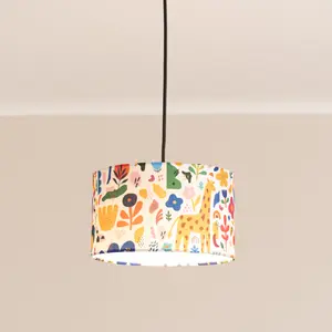 ValueLights Kids Bright Floral Easy Fit Ceiling Light Shade - Bulb Included