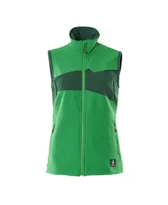 Mascot Accelerate Ladies Ultimate Stretch Light Gilet Jacket (Grass Green/Green)  (X Large)