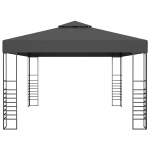 Berkfield Gazebo with LED String Lights 3x4 m Anthracite