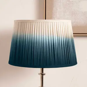 20cm Blue Ombre Soft Pleated Tapered Lampshade