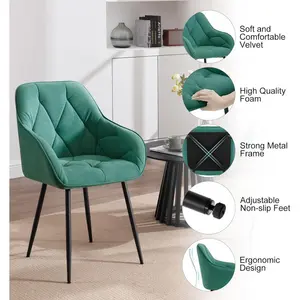 Creeve Velvet Armchair Turquoise