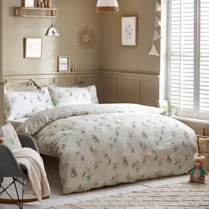 Peter Rabbit™ Classic Single Duvet Cover Set, Cotton, Natural