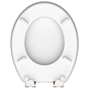 SCHÜTTE High Gloss Toilet Seat with Soft-Close BLUE WOOD MDF