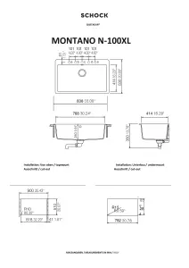 Schock Composite Granite Christadur Montano Stone 1.0 Large Bowl Undermount Kitchen Sink - MOTN100XLUST