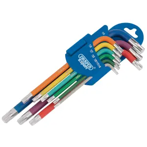 Draper TX-STAR Metric Coloured Long Arm Key Set (9 Piece) 66143