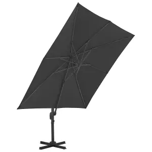 Berkfield Outdoor Umbrella with Portable Base Anthracite