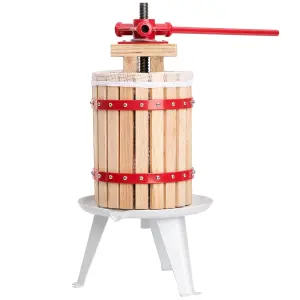 Juicer - mechanical fruit press with pressing cloth, high juice yield - red