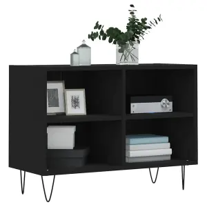 Berkfield TV Cabinet Black 69.5x30x50 cm Engineered Wood