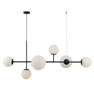 Luminosa Vailante Modern 6 Light Bar Pendant Ceiling Light, E27+E14