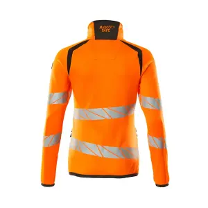 Mascot Accelerate Safe Ladies Microfleece Jacket with Zipper (Hi-Vis Orange/Dark Anthracite)  (XXXXX Large)