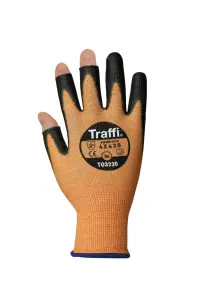 Traffi TG3220 Cut B PU 3 Digit Glove Pack of 10 Size 9