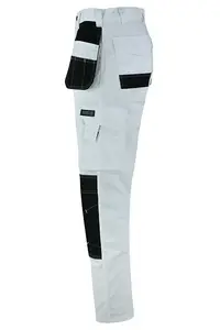 MS9 Men's Work Cargo Trousers Pants Jeans Comes with Multi Functional Pockets T5, White - 32W/32L