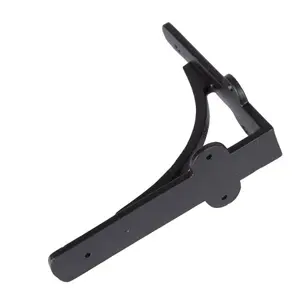 Hammer & Tongs Curved Iron Shelf Bracket - D150mm - Black - Pack of 4