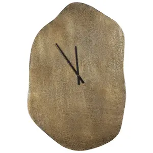 Beliani Industrial Wall Clock GANGES Metal Brass