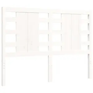 Berkfield Bed Frame with Headboard White 120x200 cm Solid Wood