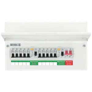 BG 10-way Dual RCD Consumer unit with 100A mains switch