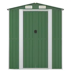 Berkfield Garden Shed Green 192x689x223 cm Galvanised Steel