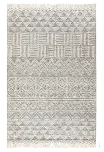 Natural Geometric Kilim Luxurious Modern Wool Moroccan Handmade Rug for Living Room and Bedroom-200cm X 280cm