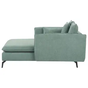 Fabric Chaise Lounge Green CHARMES