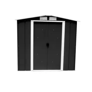 6 x 4 Apex Metal Garden Shed - Anthracite Grey (6ft x 4ft / 6' x 4' / 2.0m x 1.2m)