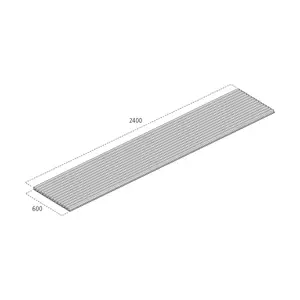 Cheshire Mouldings WPKT8 Acoustic Wall Panel Dark Grey (L) 2400mm (W) 605mm (T) 21mm 5 Pack