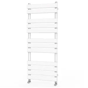 Rinse Flat Panel White Towel Radiator Bathroom Heated Towel Rail 1200x500mm