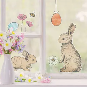 Easter Window Sticker Pack Children's Bedroom Nursery Playroom Décor Self-Adhesive Reusable