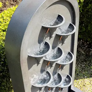 Primrose Obidos Tiered Cascading Zinc Water Feature 109cm