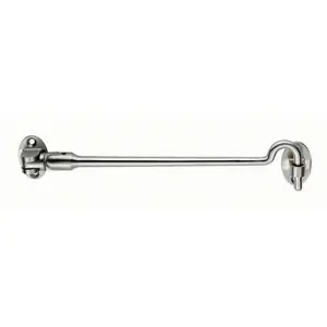 Silent Pattern Cabin Hook & Eye Satin Stainless Steel 200mm Arm Cabinet Hatch