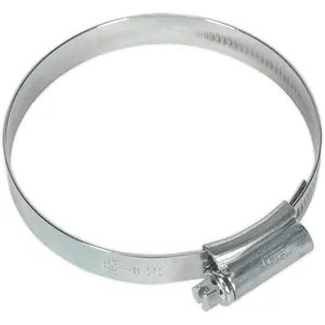 10 PACK Zinc Plated Hose Clip - 60 to 80mm Diameter - External Pressed Threads