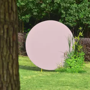 Round Polyester Spandex Arch Stand Backdrop Cover Garden Arbors Cover, Baby Pink - 180cm